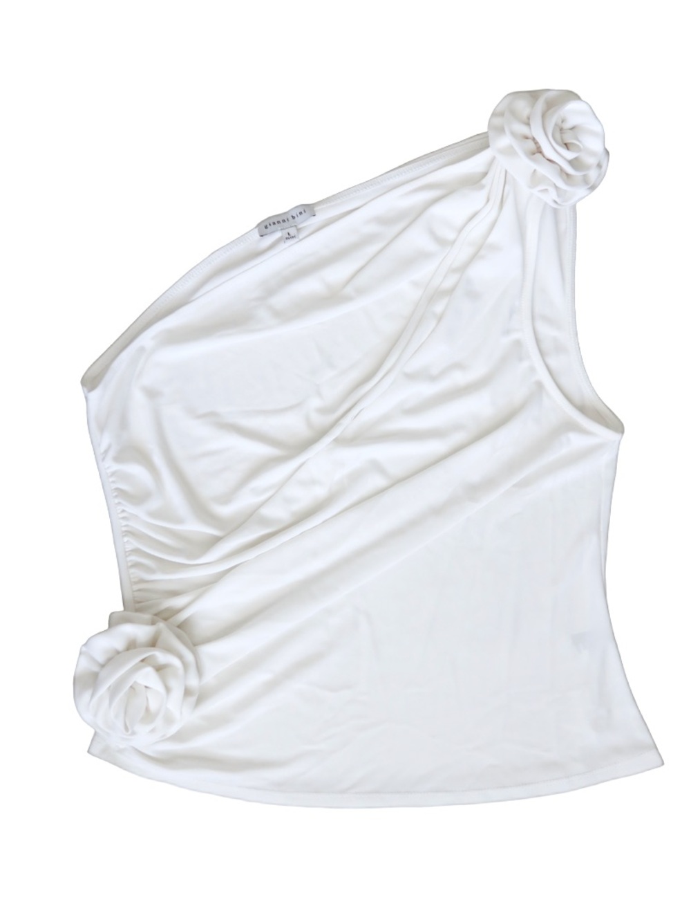Gianni Bini White Rosette Top